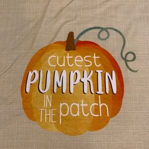 Cutest Pumpkin in the Patch fabric panel enough for children. 31" tall 19" wide